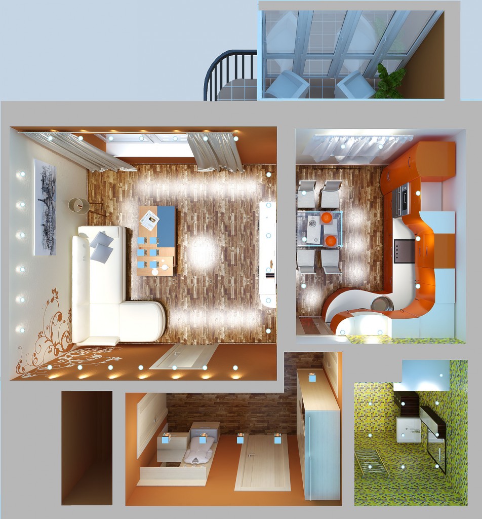 Проект однокомнатной квартиры - 2